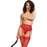 Chilirose - Cr 4718 Porte-Jarretelles & Bas Rouge M